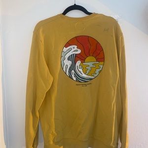 yellow rip curl crewneck